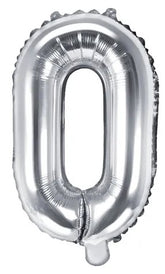 Globo de foil Letra ''O'', 35cm, plata